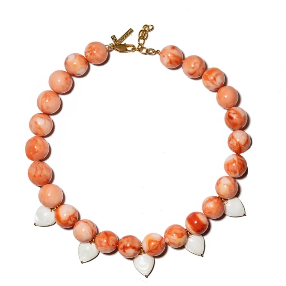 - new  Lele Sadoughi heart charm country club necklaces